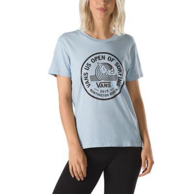 Vans Us Open Logo Crew Tee (blue Fog)