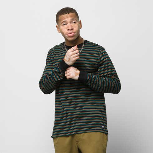 Vans Awbrey Long Sleeve Shirt (black/deep Teal)