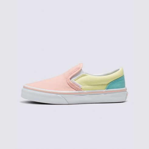 Vans Kids Pastel Block Classic Slip-on (multi/white)