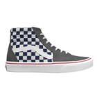 Vans Mens Customs Sk8-hi (grey & Navy Check)