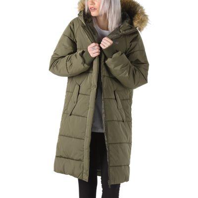 Vans Pullman Faux Fur Puffer Mte Jacket (grape Leaf)