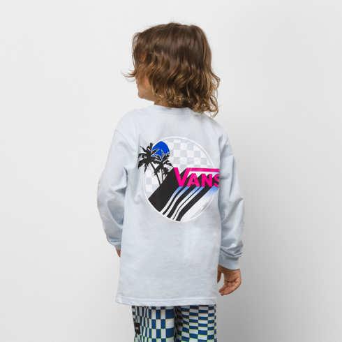 Vans Little Kids Palm View Long Sleeve T-shirt (ballad Blue)