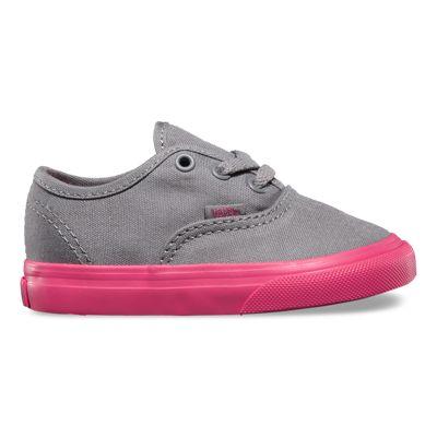 Vans Toddlers Pop Outsole Authentic (frost Gray/hot Pink) Kids Shoes