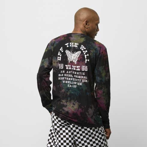 Vans Tri Tie Dye Long Sleeve T-shirt (black-purple Potion-lime Punch)