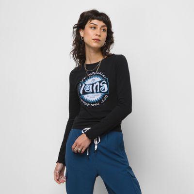 Vans Radio High Tide Lettuce Edge Long Sleeve Tee (black)