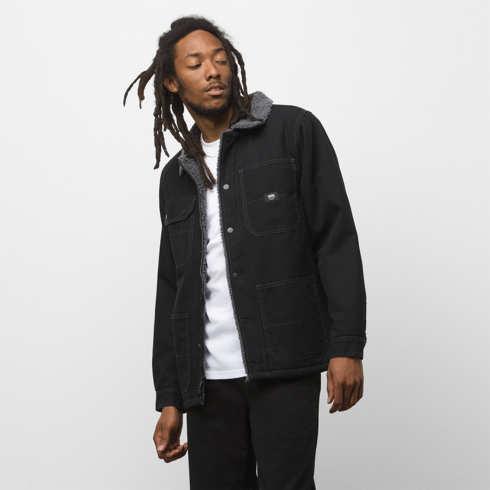 Vans Drill Chore Coat Sherpa Jacket (black/asphalt)