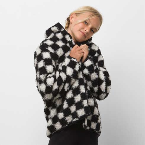 Vans Girls Sherpa Zip Jacket (checkerboard)