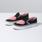 Vans Kids Fur Heart Slip-on (strawberry Pink/black)