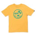 Vans Boys Dual Palm Island T-shirt (gold Heather-baltic)