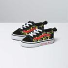 Vans X Cobra Kai Toddler Old Skool Elastic Lace Shoe (black/yellow/white)