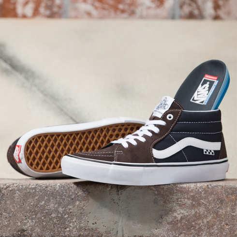 Vans Skate Grosso Mid Shoe (dark Brown/navy)