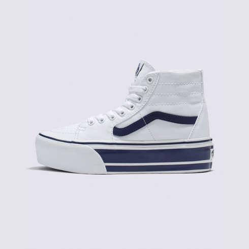 Vans Sport Stripes Sk8-hi Tapered Stackform Shoe (navy/true White)