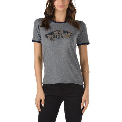 Vans Authentic Skate Cropped T-shirt (grey Heather/navy)