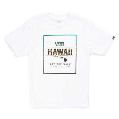 Vans Boys Hi Mauka Box Fill T-shirt (white Rasta)