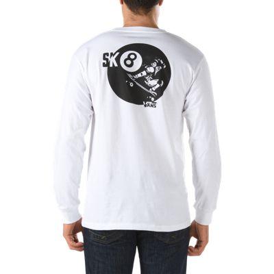 Vans Sk8 Ball Ls T-shirt (white) Mens T-shirts