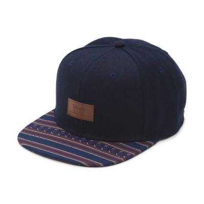 Vans Allover It Snapback Hat (dress Blues-woven Dobby Stripe)