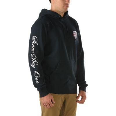 Vans Mens Shoes Skate Shoes Mens Shoes Mens Sandals X Real Pullover Hoodie (black)