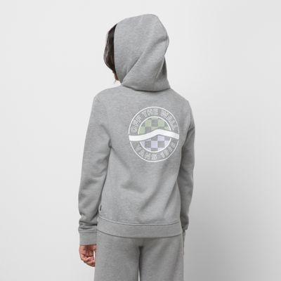 Vans Kids Sphere Stripe Zip Hoodie (grey Heather)