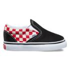 Vans Toddler Checkerboard Slip-on (black/red)
