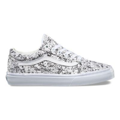 Vans Woven Textile Old Skool Dx (multi Color/white)