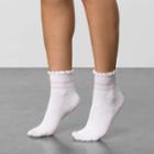 Vans Ruffed Up Sock Size 6.5-10 (white/lavender Fog)