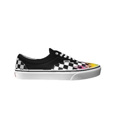 Vans Customs Flame Checkerboard Era Shoes Black