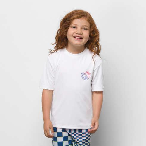 Vans Little Kids Dual Palm Sun Shirt (white)