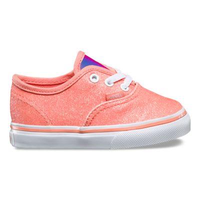 Vans Toddler Glitter Iridescent Authentic (coral/true White)