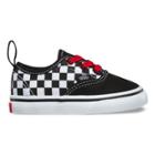Vans Toddler Checkerboard Authentic Elastic Lace (black Red True White)