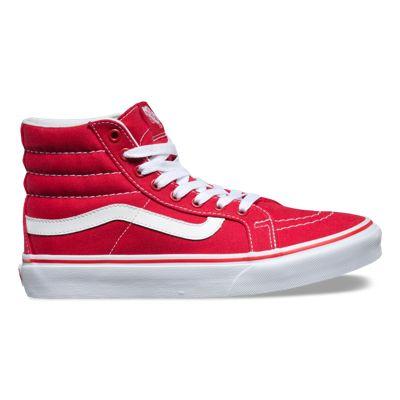 Vans Sk8-hi Slim (racing Red/true White)