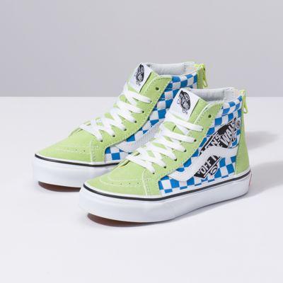 Vans Kids Patch Sk8-hi Zip (sharp Green/true White)