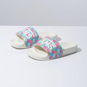 Vans Kids Mermaid Scale Slide-on Jr (marshmallow/carmine Rose)