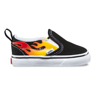 Vans Toddler Flame Slip-on V (black/black/true White)