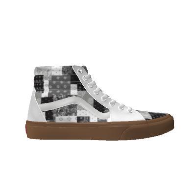 Vans Customs Paisley Patchwork Sk8-hi Shoes White