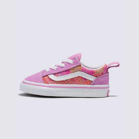 Vans Toddler Rose Camo Old Skool Elastic Lace (pink Floral)