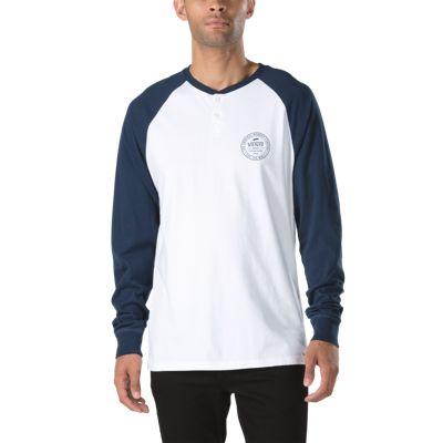 Vans Denton Long Sleeve T-shirt (white Dress Blues)