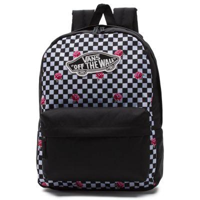 second Raise yourself Preference Vans Realm Backpack (rose Checkerboard) | LookMazing
