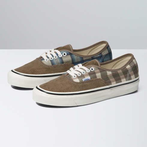 Vans Anaheim Factory Authentic 44 Dx Shoe (og Cord/plaid Walnut)