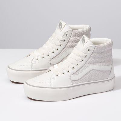 Vans Leather Sk8 Hi Platform 2 0 (snake/white)