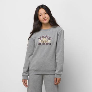 Vans Kids Bear With Me Bff Pullover Crew (grey Heather)