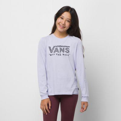 Vans Kids Center Chest Long Sleeve Bff Tee (purple Sky)