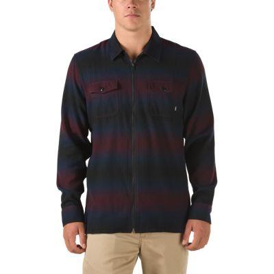 Vans Brewster Zip Flannel Shirt (port Royale Border Stripe)