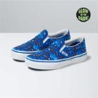 Vans Kids Galactic Glow Classic Slip-on (nautical Blue/true White)