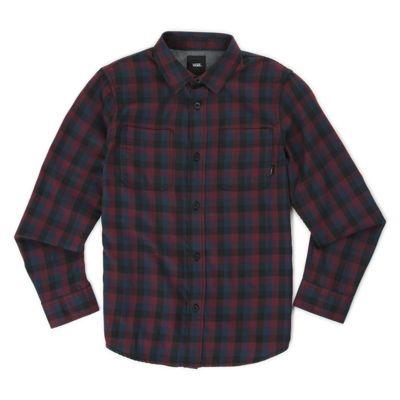 Vans Boys Alameda Flannel Shirt (black Port Royale)