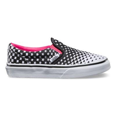 Vans Kids Heart Fade Slip-on (black/true White) Kids Shoes