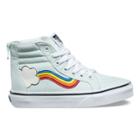 Vans Kids Rainbow Sidestripe Sk8-hi Zip (wan Blue True White)