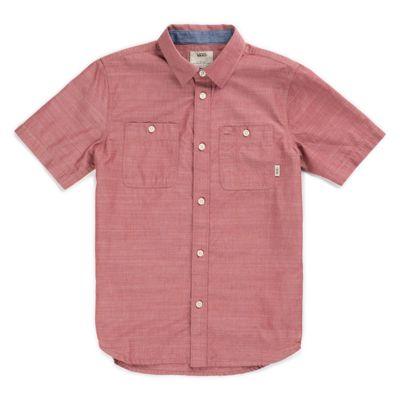Vans Boys Guilder Buttondown Shirt (rhubarb)