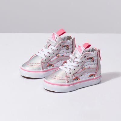 Vans Toddler Unicorn Rainbow Sk8-hi Zip (pink Lemonade/true White)