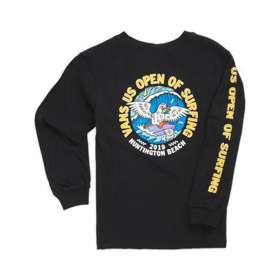 Vans Little Kids Us Open Salty Seagull Long Sleeve T-shirt (black)