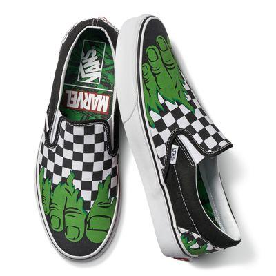 Vans X Marvel Slip-on (hulk Checkerboard)